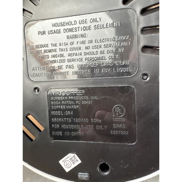 Mr. Coffee DR4 Coffee Maker 4 Cup Glass Carafe Drip Stop White Tested WORKS - Picture 7 of 7